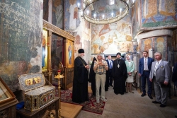 Святейший Патриарх Кирилл посетил Спасо-Преображенский храм Полоцкого Спасо-Евфросиниевского монастыря