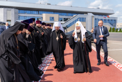 Патриарший визит в Республику Беларусь. Проводы в аэропорту Минска