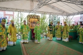 В праздник Святой Троицы Предстоятель Русской Церкви совершил Литургию в Троице-Сергиевой лавре