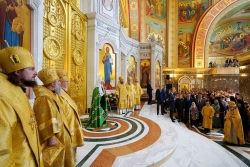 Святейший Патриарх Кирилл совершил Литургию в кафедральном соборе Христа Спасителя в Калининграде