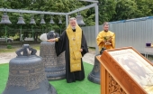 Глава Курской митрополии освятил в Курске колокола строящегося храма в честь Собора всех святых, в земле Курской просиявших