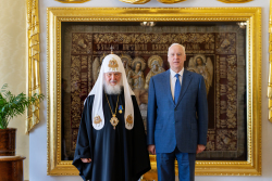 Встреча Святейшего Патриарха Кирилла с председателем Следственного комитета Российской Федерации А.И. Бастрыкиным