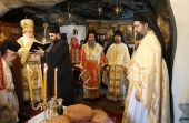 Начальник Русской духовной миссии сослужил Блаженнейшему Патриарху Феофилу в монастыре преподобного Онуфрия Великого в Иерусалиме