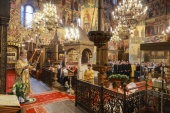 В день памяти святителя Ионы Московского председатель Синодального отдела по монастырям и монашеству совершил Литургию в Успенском соборе Московского Кремля