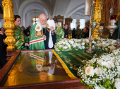 Патриарший визит на Валаам. Прибытие в Валаамский монастырь