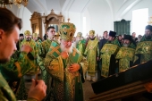 В канун дня памяти преподобных Сергия и Германа Валаамских Святейший Патриарх Кирилл совершил всенощное бдение в Валаамском монастыре