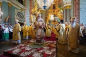 В день памяти первоверховных апостолов Петра и Павла Святейший Патриарх Кирилл совершил Литургию в соборе Петропавловской крепости Санкт-Петербурга