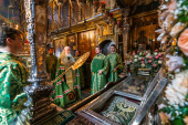 Патриаршее служение в канун дня памяти преподобного Сергия Радонежского. Малая вечерня в Троице-Сергиевой лавре