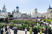 Патриаршее служение в день памяти преподобного Сергия Радонежского в Троице-Сергиевой лавре
