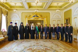 Состоялась встреча Святейшего Патриарха Кирилла с Президентом Лаосской Народно-Демократической Республики