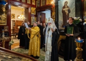 Святейший Патриарх Кирилл совершил молебен в преддверии встречи президентов России и США на Аляске